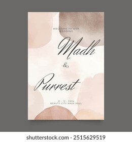 Wedding poster for welcome sign. Template welcome poster. Vector printable wedding props. Flyer design for welcome sign.