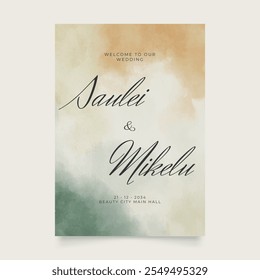 Wedding poster for welcome sign. Vector printable wedding props. Flyer design for welcome sign ready to print template.