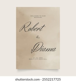 Wedding poster for welcome sign. Vector printable wedding props. Flyer design for welcome sign ready to print template.