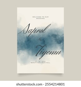 Wedding poster for welcome sign. Vector printable wedding props. Flyer design for welcome sign ready to print template.