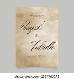 Wedding poster for welcome sign. Vector printable wedding props. Flyer design for welcome sign ready to print template.