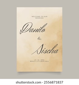 Wedding poster for welcome sign. Vector printable wedding props. Flyer design for welcome sign ready to print template.