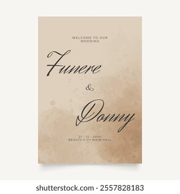 Wedding poster for welcome sign. Vector printable wedding props. Flyer design for welcome sign ready to print template.