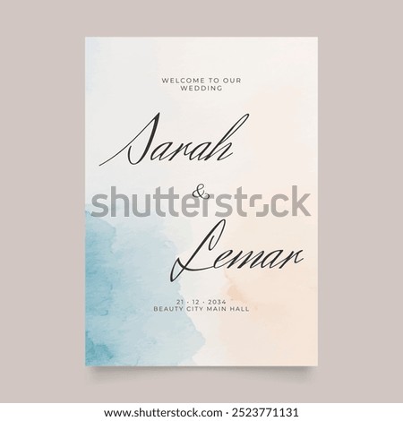 Wedding poster for welcome sign. Vector printable wedding props. Flyer design for welcome sign ready to print template.