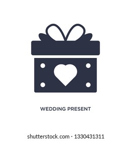 wedding present icon. Simple element illustration from birthday party and wedding concept. wedding present editable symbol design on white background. Can be use for web and mobile.