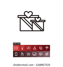 Wedding presents vector icon
