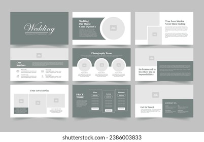 Wedding program presentation layout design, Wedding program slide design