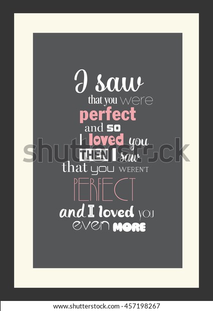 Wedding Quote Romantic Quote Saw That Stock Vector Royalty Free