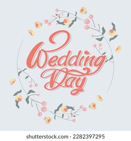 Wedding quotes for any speech design elements flowers calligraphic texts circle layout.