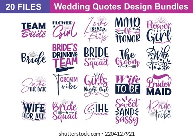 Wedding Quotes Svg Bundle Quotes About Stock Vector (Royalty Free ...