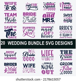 Wedding Quotes SVG Designs Bundle. Wedding quotes SVG cut files bundle, Wedding quotes t shirt designs bundle, Quotes about Funny, love cut files,  eps files  SVG bundle svg