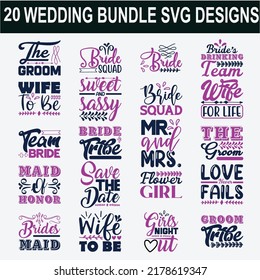 Wedding Quotes SVG Designs Bundle. Wedding quotes SVG cut files bundle, Wedding quotes t shirt designs bundle, Quotes about funny love cut files,  eps files SVG bundle svg