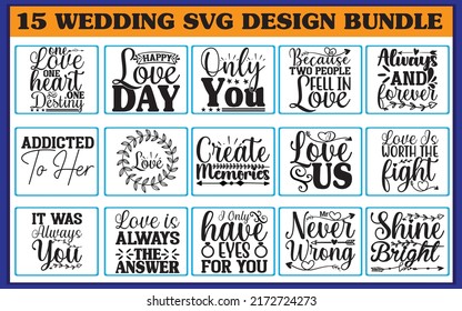 Wedding Quotes svg  Designs Bundle,vector file.