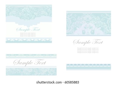 wedding reception card set
