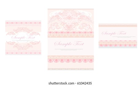 wedding reception card set