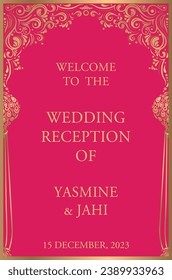 Wedding Reception Vector Signage Wedding Welcome Sign template