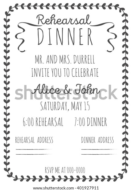 Wedding Rehearsal Invite Template from image.shutterstock.com