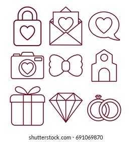 wedding related icons