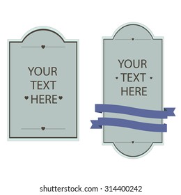 wedding retro frames. blue colors