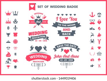 Wedding Retro Vector for banner, poster, flyer
