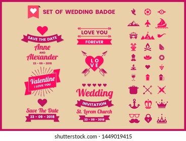 Wedding Retro Vector for banner, poster, flyer