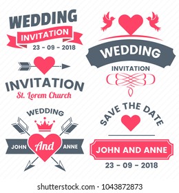 Wedding Retro Vintage Vector Label for banner
