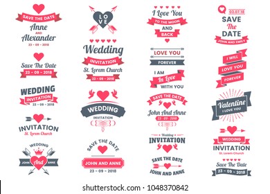 Wedding Retro Vintage Vector Label for banner