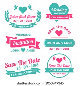 Wedding Retro Vintage Vector Label for banner