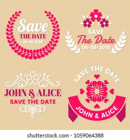 Wedding Retro Vintage Vector Label for banner