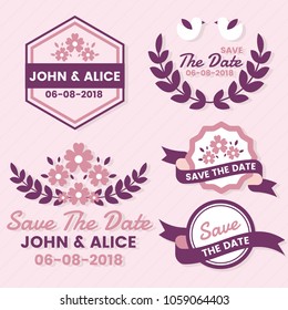 Wedding Retro Vintage Vector Label for banner