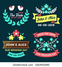 Wedding Retro Vintage Vector Label for banner