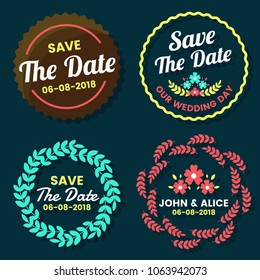 Wedding Retro Vintage Vector Label for banner