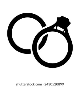 wedding ring band icon illustration graphic