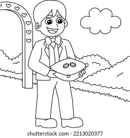 Wedding Ring Bearer Coloring Page for Kids