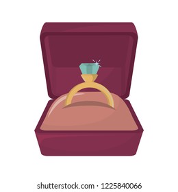 Wedding ring in box