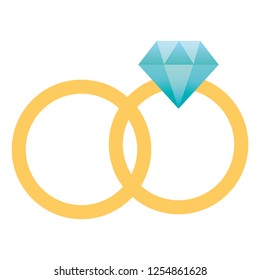 Wedding Ring Cartoon Stock Vector (Royalty Free) 1254861628 | Shutterstock