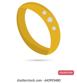 Wedding ring color icon for web and mobile design