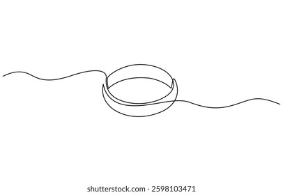 Wedding Ring Continuous Line Icon, Wedding Ring continuous line drawing with color shapes, Wedding ring continuous one line drawing. Isolated on white background vector illustration.
