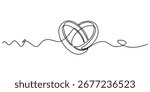 Wedding ring continuous one line drawing minimalist outline vector illustration. Wedding Ring Continuous Line Icon. Isolated on white background vector illustration