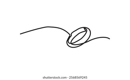 wedding ring continuous one line drawing