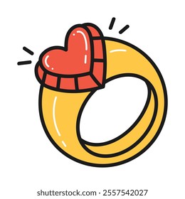 Wedding Ring Doodle Illustration - 02