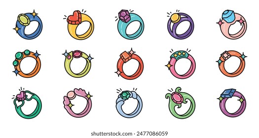 Wedding Ring Doodle Set Collection