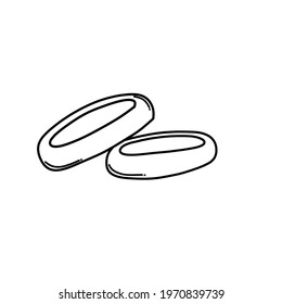 Wedding ring Doodle vector icon. Drawing sketch illustration hand drawn cartoon line.