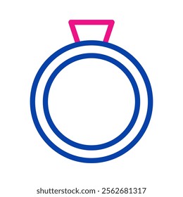 Wedding ring icon. Concept of marriage, engagement, and love.