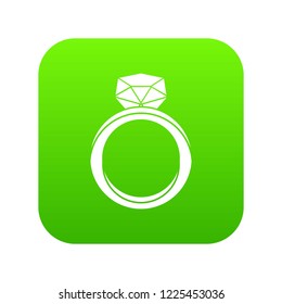 Wedding ring icon digital green for any design isolated on white vector illustration