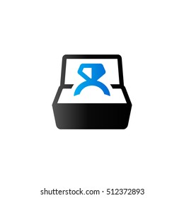 Wedding ring icon in duo tone color.