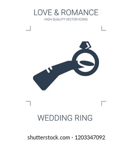 wedding ring icon. high quality filled wedding ring icon on white background. from love romance collection flat trendy vector wedding ring symbol. use for web and mobile