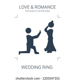 wedding ring icon. high quality filled wedding ring icon on white background. from love romance collection flat trendy vector wedding ring symbol. use for web and mobile