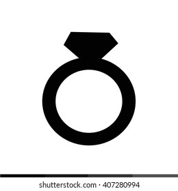 Wedding Ring Icon Illustration design
