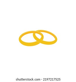 wedding ring icon logo vektor template